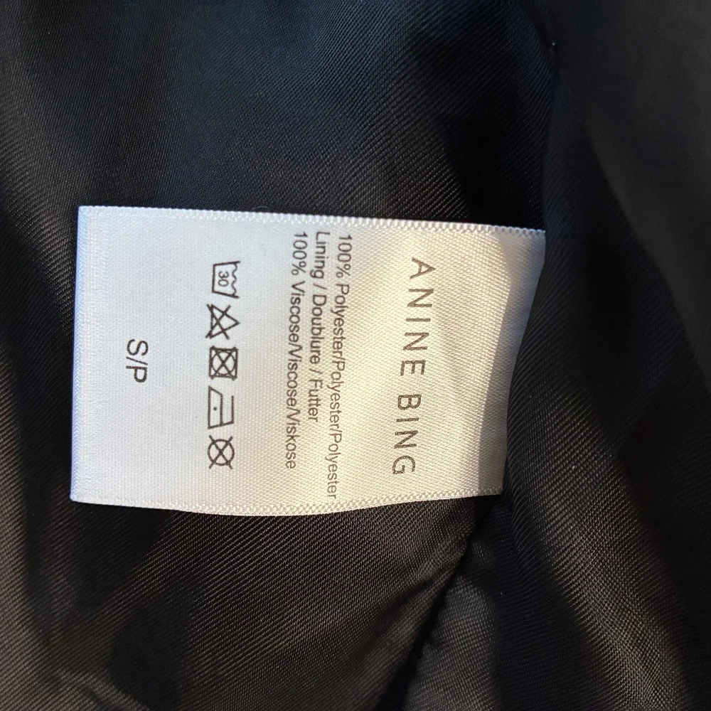 Anine Bing Ryder Leather-Trim Jacket Size S - Picture 5 of 5